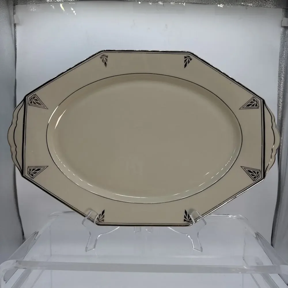 Deauville By Community Cream Bavarian China 15 3/4” Oval Serving Platter